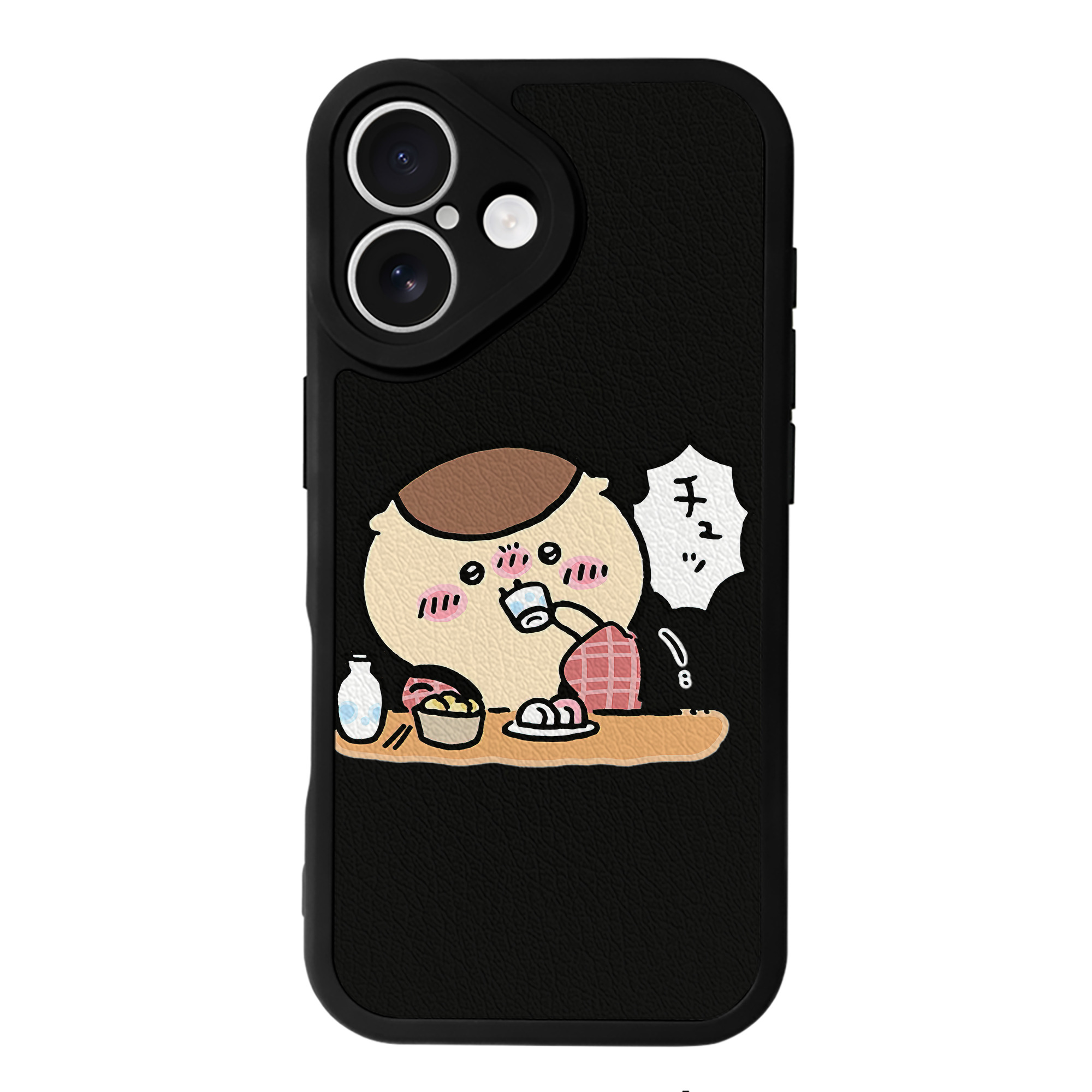 （画像用） ちいかわ くりまんじゅう Chii-kawa kuri manjū 【iPhone 16シリーズ対応】シリコンスマホケース（レザー調） 材質：シリコン